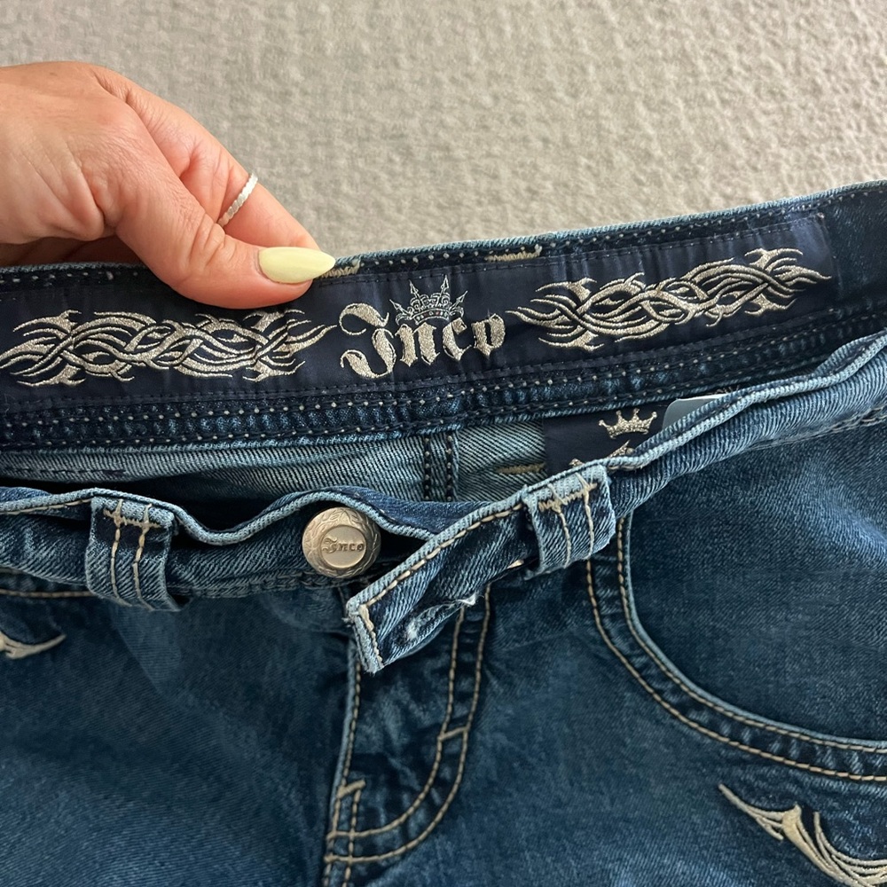 JNCO Karatz 23" Wide Leg jeans in a Dark Stone wash. - Picture 4 of 8
